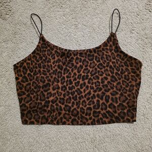Windsor Leopard Print Crop Camisole – One Size